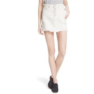 Free People Off White Jean Skirt